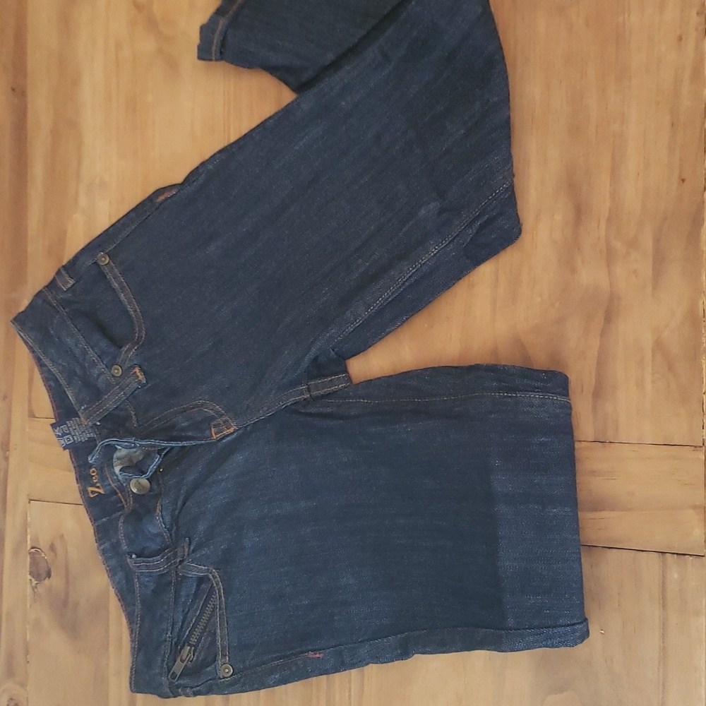 Cropped zip detail Jeans